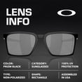thumbnail image 4 of Oakley OO9483 Exchange Sun Rectangle Shaped Non-Polarized Sunglasses for Men & Women - Includes Official Eyewear Kit - Satin Black Frame with Prizm Black Lens, 4 of 7