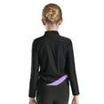 thumbnail image 2 of Miutii Girls Figure Ice Skating Training Jacket Rhinestones Sparkly Gymnastics Winter Sports Training Warm Coat Light Purple 14, 2 of 5