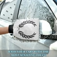 thumbnail image 6 of Microfiber Car Wash Gloves With Chenille & Polyester Terry Scratch-Free Cleaning Elastic Cuffs Olive Branch Wreath, 6 of 8