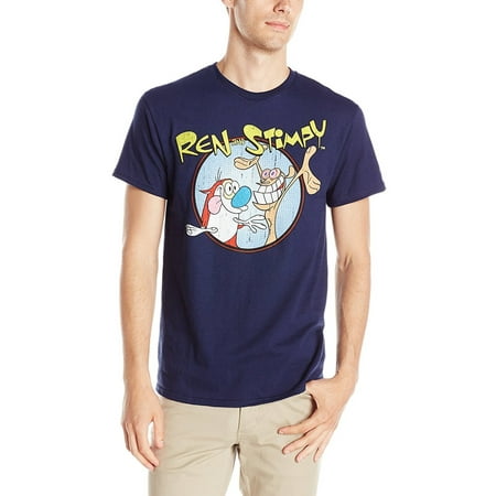 Ren and Stimpy Circle Time Adult T-Shirt (Ren And Stimpy Man's Best Friend)