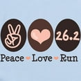 thumbnail image 2 of CafePress - Peace Love Run 26.2 Marathon Infant Bodysuit - Baby Light Bodysuit, Size Newborn - 24 Months, 2 of 4