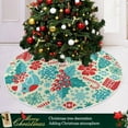 thumbnail image 6 of FMSHPON Christmas Pattern Xmas Christmas Tree Skirt Stand Mat for Holiday Party Decoration Indoor Outdoor 48 inches, 6 of 6