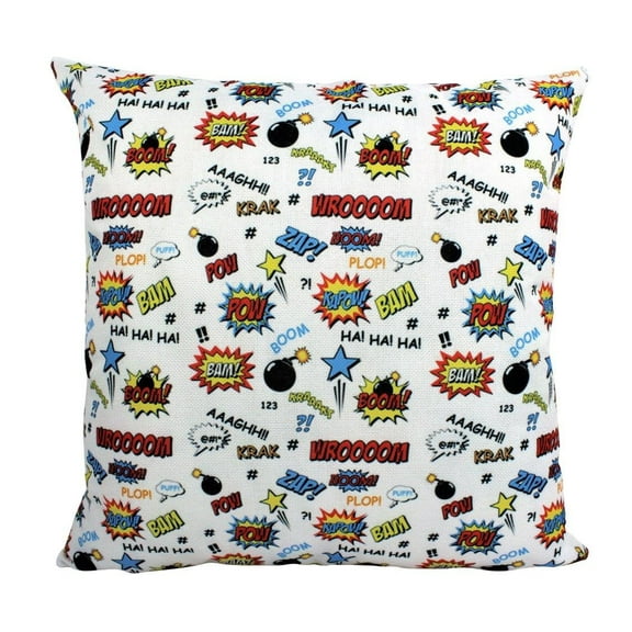 Super Hero BASH BOOM BAM | Anime | Fun Gifts | Pillow Cover | Home Decor | Throw Pillows | Happy Birthday | Kids Room | Room Decor