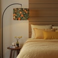 thumbnail image 6 of 2pcs Set Drum Lampshades (13"x 13"x 10"), Orange Fruit Floral Green Leaves Earthy Fabric Large Replacement Shades for Table, Floor, and Pendant Lamps, Simple Assembly Needed., 6 of 8