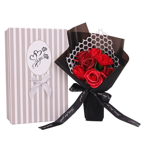 Nkmbld Mother's Day Gift Hand Bouquet Gift Box Soap Flower Gift Box for Mom on Clearance