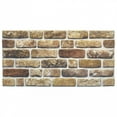 thumbnail image 2 of Dundee Deco 3D Wall Panels Brick Effect - Cladding, Light Brown Stone Look Wall Paneling, Styrofoam Facing for Living room, Kitchen, Bathroom, Balcony, Bedroom, Set of 10, Covers 53 sq ft, 2 of 11