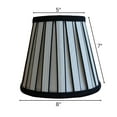 thumbnail image 3 of 5"x8"x7" Metropolitan Softback Empire Edison Clip On Lampshade, Eggshell with Black Highlight Trim, 3 of 4