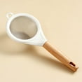 thumbnail image 5 of Helenmas Kitchen Tool Flour Sieve With Wooden Handle Fine Strainer Powdered Sugar Sieve Baking Mesh Sieve Hand Held Dusting Tool Juice Strainer Strainers Khaki, 5 of 5