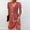 Red, variant on Womens Plus Size Dresses Fashion Round-Neck Short Sleeved Printed Pullover Dress