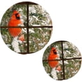 thumbnail image 7 of SKYSONIC Window Red Cardinal Bird Pot Holders Trivets, 2 Pcs Heat Resistant Trivets,Christmas Candle Cotton Thread Weave Mats for Hot Pads Pans Pot Bowl Teapot for Kitchen Decor, 7 of 7