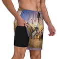 thumbnail image 2 of Fotbe Vintage Wildlife Protection Traje de Baño para Hombre – Shorts de Natación de Secado Rápido con Forro y Bolsillos-Large, 2 of 6