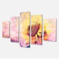 thumbnail image 2 of Sunflower With Rainbow Light Effect - Floral Canvas Art Print, 2 of 3