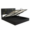 thumbnail image 3 of Queen Size Upholstered Platform Bed with Hydraulic Storage System,No Box Spring Needed,Black, 3 of 6
