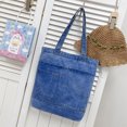 thumbnail image 7 of Jiibva Vintage Denim Splicing Shoulder Bag For Women Fashion Bags Casual Large Capacity Canvas Tote Underarm Shopper Bag, 7 of 7