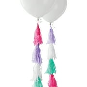 Ways to Celebrate Balloon Tassels, Pink, Purple, White and Mint, 7.5