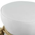 thumbnail image 4 of Modway Beat Nautical Rope Upholstered Fabric Ottoman in White, 4 of 5