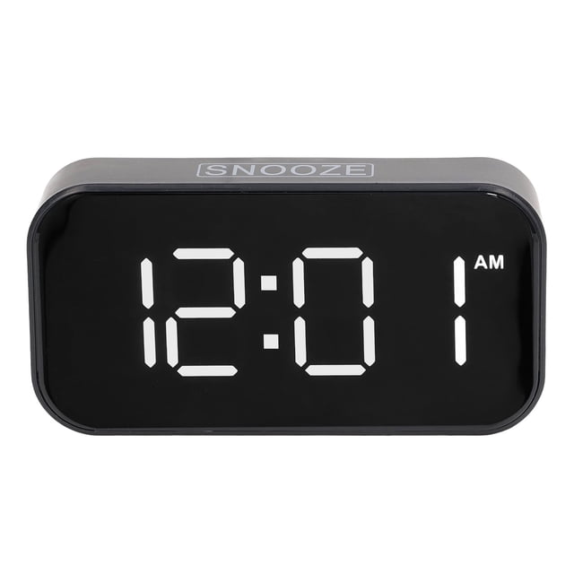 Despertador Digital LED ANGGREK USB Función de Repetición 12/24 Horas para Dormitorios