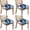 Blue And Grey-2, variant on Blue and Grey Abstract Art Artwork Seat Covers for Dining Room Chairs Set Of 4,Stretch Printed Washable Chair Seat Cover with Elastic Ties and Button,Removable Waterproof Couch Cushion Covers