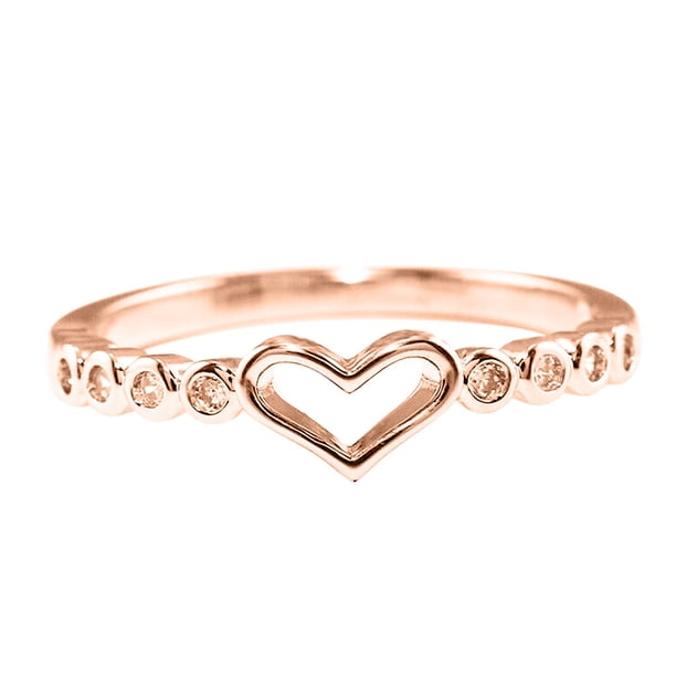 Xihbxyly Joyas Románticas para Bodas En Oro Rosa y Diamantes Blancos Naturales