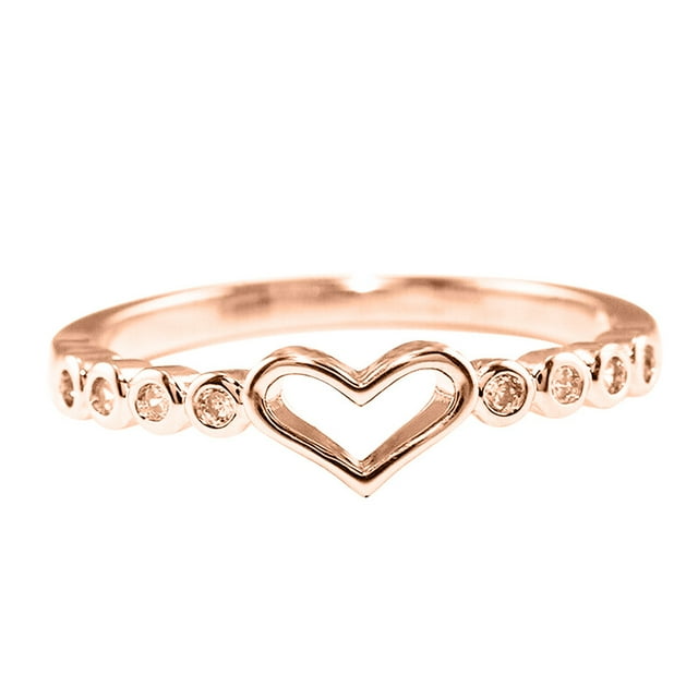 Fiudx Joyas Románticas para Bodas En Oro Rosa y Diamantes Blancos Naturales