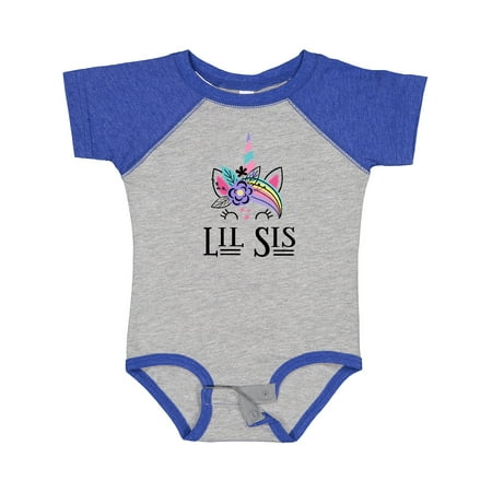 

Inktastic Little Sister Unicorn Lil Sis Outfit Gift Baby Girl Bodysuit
