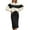 Black, variant on QHFBli Womens 2 Piece Sweater Skirt Sets Color Block Knit Sweater Top Bodycon Skirt Two Piece Outfits