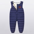 thumbnail image 2 of HCNTES Children's Insulated Snowsuit with Adjustable Shoulder Straps Kids Winter Bib Overalls for Snow Fun(A-Dark Blue,5-6 Years), 2 of 9