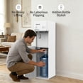 thumbnail image 3 of 4-in-1 Self-Cleaning Water Dispenser with Ice Maker, Bottom Loading Hot & Cold Water Cooler for 3 or 5 Gallon Bottle - Includes Child Safety Lock & Nightlight - Water Machine for Home, Office, White, 3 of 9
