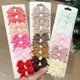 thumbnail image 2 of 10Pcs/Set New Cute Solid Ribbon Bowknot Hair Clips for Baby Girls Handmade Bows Hairpin Barrettes Headwear Kids Hair Accessories, 2 of 10