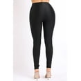 thumbnail image 6 of Ofenti Shiny Leggings for Women High-Waist Neon Tights for Parties & Raves, 1X Black, 6 of 8