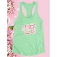 thumbnail image 3 of Mothers Day Shiny Soft Text Racerback Tank Women -Image by Shutterstock, Female x-Large, 3 of 4