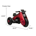 thumbnail image 2 of Zimtown 6V Battery-Power 3 Wheels Motorcycle Ride On Car Toy,Red, 2 of 9