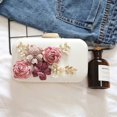 thumbnail image 5 of Women Clutches Flower Leather Envelope Pearl Evening Handbag(white), 5 of 5
