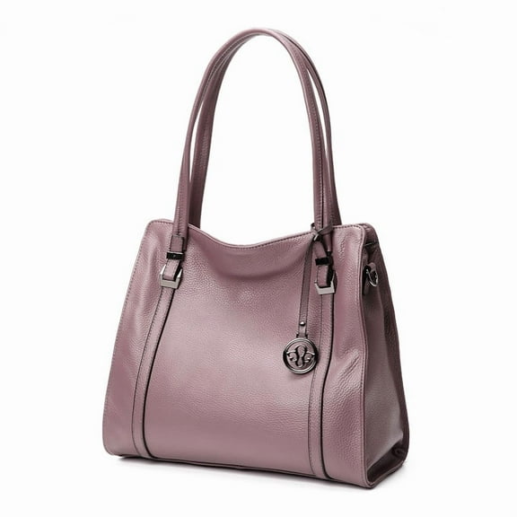 Women's Stylish Hobo Shoulder Bag – Large Capacity Cow Leather Tote, Adjustable Crossbody Strap, Detachable Bucket Handbag