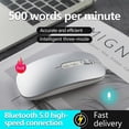 thumbnail image 3 of M108 AI Smart Voice Mouse 10m Wireless Rechargeable 5-Key Mouse for Windows Mac - Grey, 3 of 5