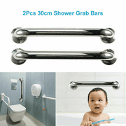 Jinyi 2 Pack 12.8 Inch Shower Grab Bar, Chrome Stainless Steel Bathroom Grab Bar Handle, Bathroom Shower Balance Bar,Safety Hand Rail Support,Handicap Elderly Senior Assist Bath Handle(0.98" Diameter)