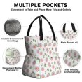 thumbnail image 3 of Pioneer Flower Floral Print Pattern Drawstring Lunch Bag Women - Drawstring Lunch Bag Insulated for Work Office - Stain-Resistant Large Lunchbags for Women with Multi-Pockets, 3 of 6