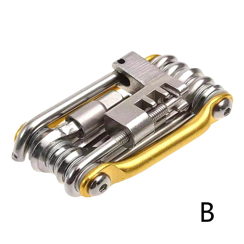 SCURRY 5" Carbon Steel Bicycle Wrench - 15-in-1 Multitool For Metric Bike Hardware, Compact Design For On-the-Go Repairs