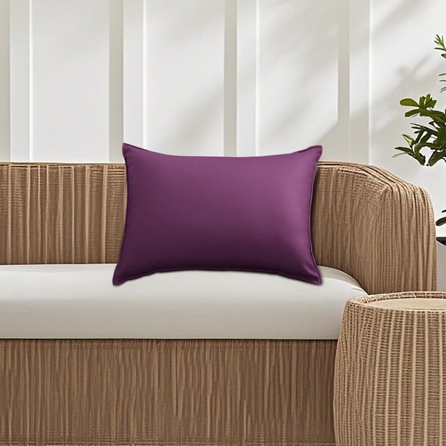Funda de almohada rectangular impermeable para exteriores | Funda de respaldo de cojín de color sólido | 12"x20" | Resistente a la intemperie Duradero Fácil de limpiar | Muebles de jardín para patio