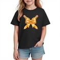 thumbnail image 6 of Piuwrlz Short Shirts Sleeve Kids Girls Graphic T-Shirts Cotton Pullover Black Size 9 Years, 6 of 10