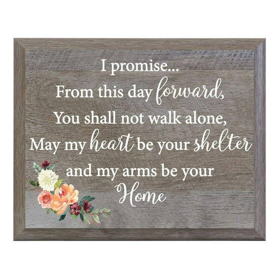 Barn Wood Wedding Party Sign Plaque - I Promise