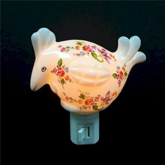 Floral Rooster Shaped Night Light