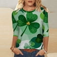 thumbnail image 6 of Craaazy St Patricks Day Tops for Women Green Theme Holiday Shirts Gifts, 6 of 8