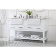 thumbnail image 3 of Elegant Decor Clement 60" Aluminum MDF Double Bathroom Vanity in White, 3 of 3
