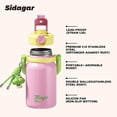 thumbnail image 6 of Sidagar 32 oz Stainless Steel Insulated Water Bottle with Straw and Handle, Leakproof Pop-Lid, Pink, 6 of 9