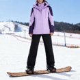 thumbnail image 2 of Luwomo Unisex Ski Jacket and Pants Sets Couples Windproof Ski Suits Comfy Winter Women Waterproof Two Piece Snowsuits,Dark Purple, 2 of 4