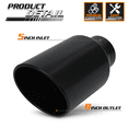 thumbnail image 4 of M-AUTO 5Inch Inlet 8Inch Outlet Stainless Steel 15"Exhaust Muffler Tip Straight-Through Slant Cut Roll Tip,Black, 4 of 10