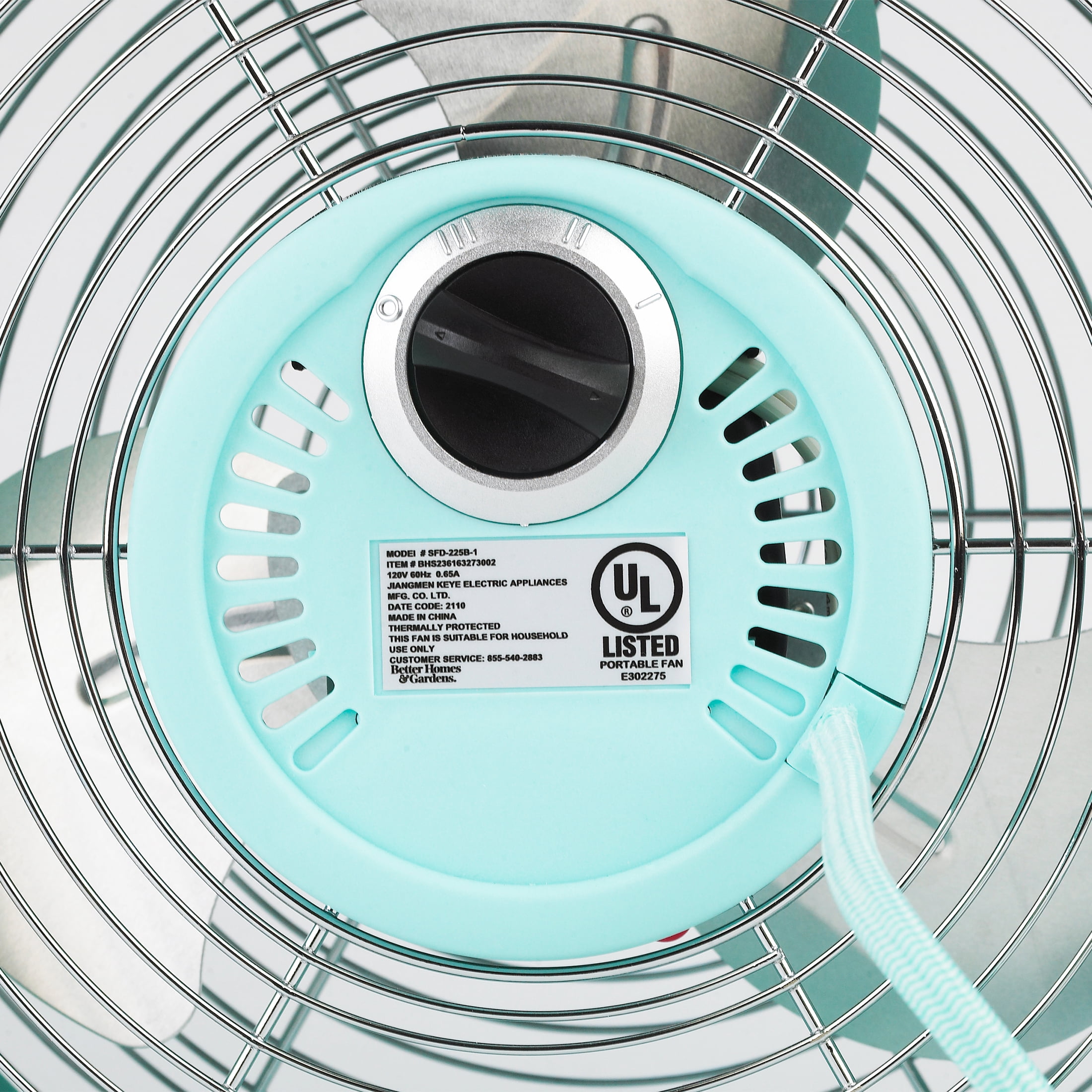 Better Homes & Gardens 9" 3-Speed Mint Retro New Drum Table Fan