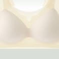 thumbnail image 4 of GUACER Womens Wide Strap Seamless Bra Comfort Wirefree Tank Bralette, Scalloped Mesh V-Neck Smoothing Lounge Bra, 4 of 5