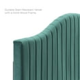thumbnail image 3 of Tufted Headboard, Twin Size, Velvet, Teal Blue, Modern Contemporary Urban Design, Bedroom Master Guest Suite, 3 of 10